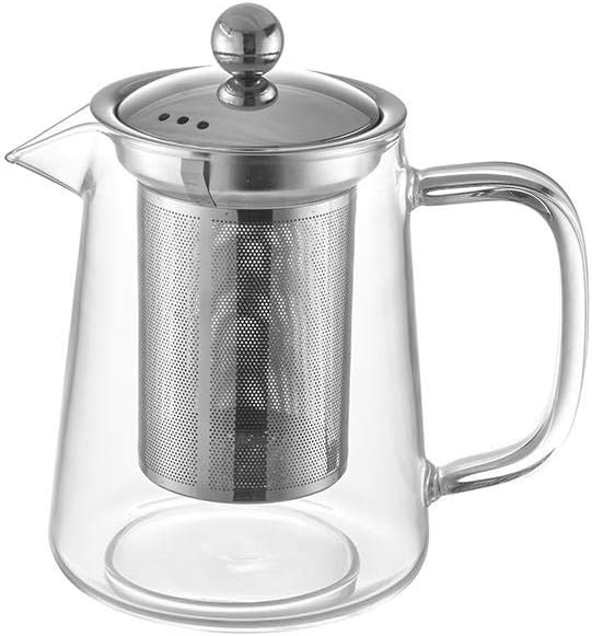 Bule de Vidro e Aço Inox 700ml